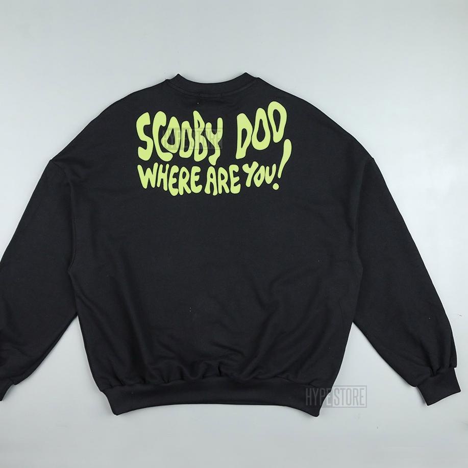 Stok terbatas.. Pull and Bear BLACK SCOOBY DOO SWEATSHIRT 15-1770