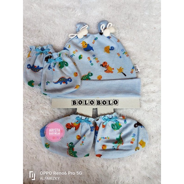 SNI BOLOBOLO - SET topi+Sartaki bayi FULLWARNA MOTIF