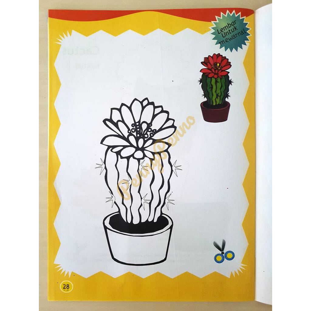 Buku Gunting Tempel Mewarnai Aneka Bunga Shopee Indonesia