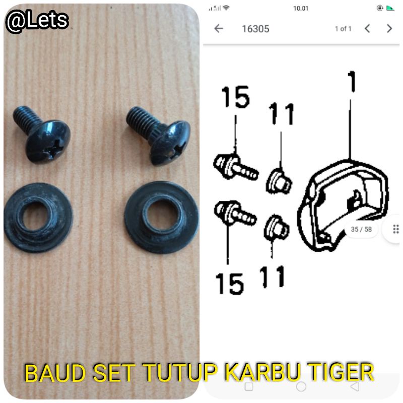 BAUD SET TUTUP KARBU TIGER 2000