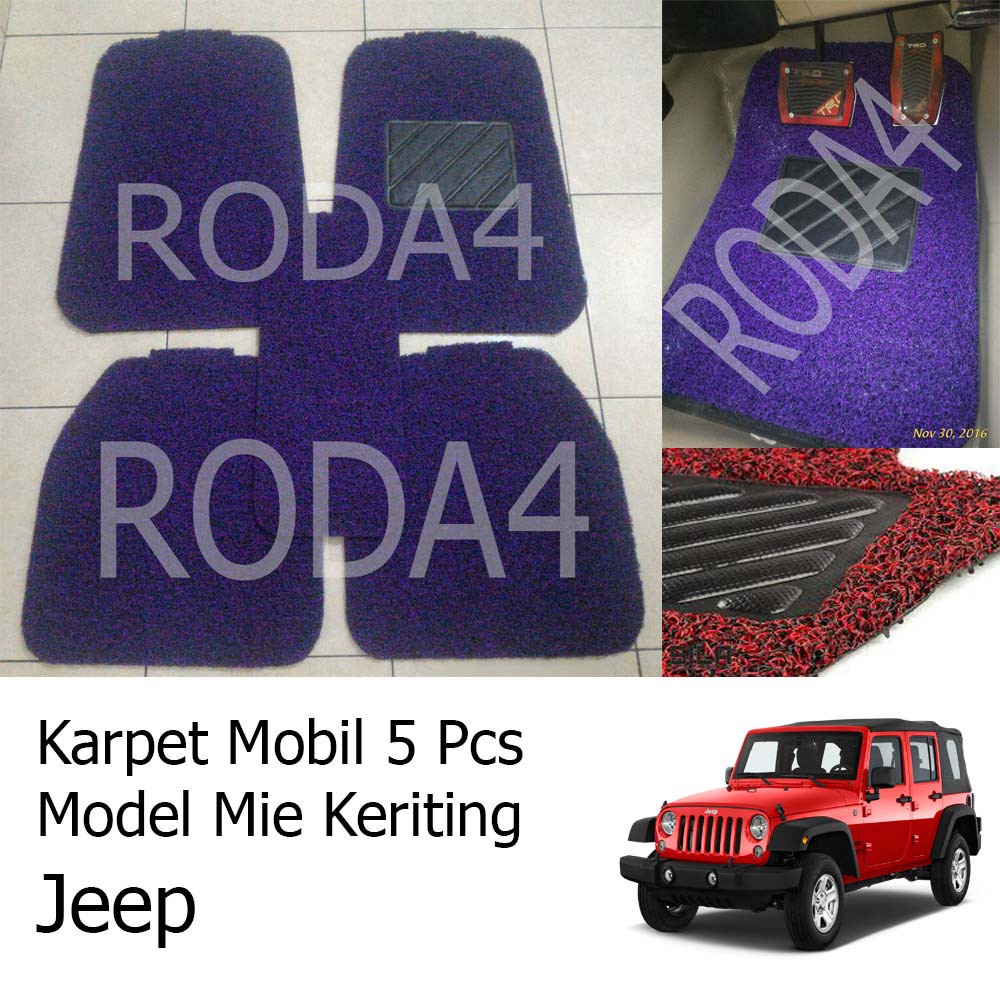 Karpet Mobil / Car Carpet / Floor Mats Universal Model Mie Keriting Jeep / Hardtop