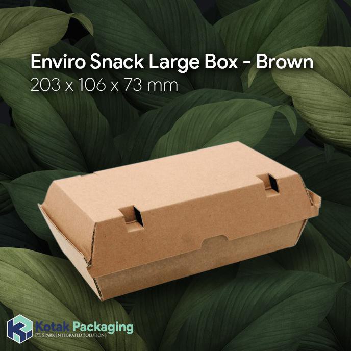 

Eco Box Large, Polos, Isi 50 pcs, Dus Box Kemasan Ayam, Kue dan Snack