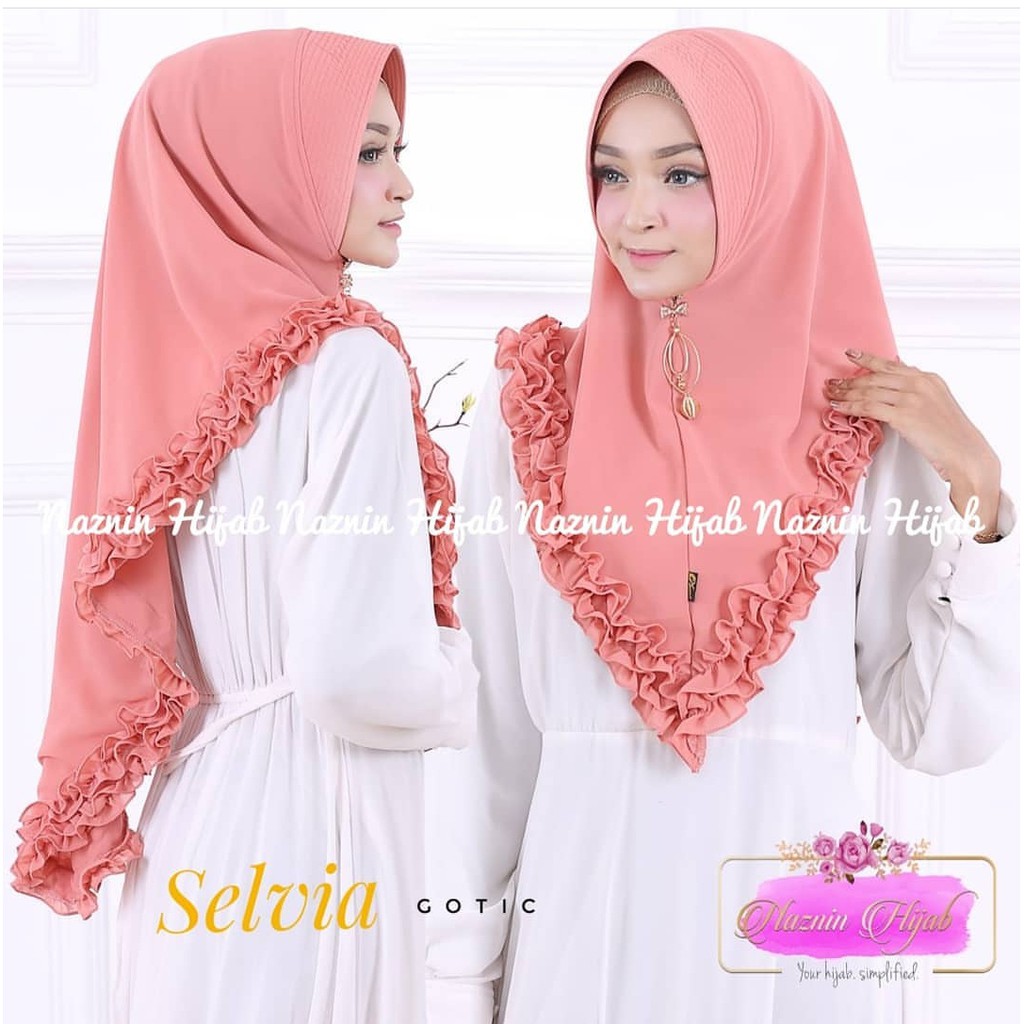 Jual JILBAB INSTAN MURAH SELVIA GOTIK REMPEL / HIJAB TERBARU /FASHION