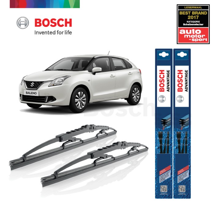 Wiper Mobil Suzuki Baleno Sepasang Bosch Advantage