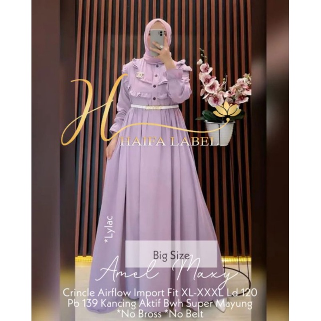 Amel Maxy Gamis Crincle Airflow LD 120