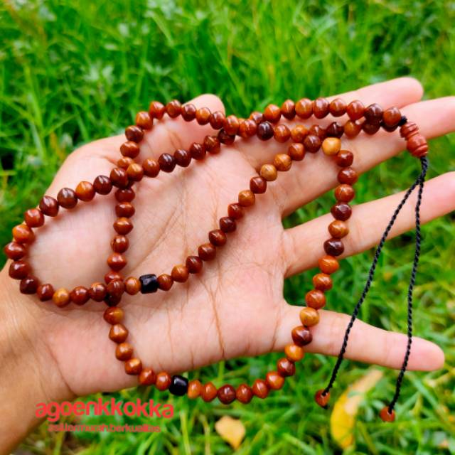 kalung tasbih wajik coklat 99 kokka kaokah