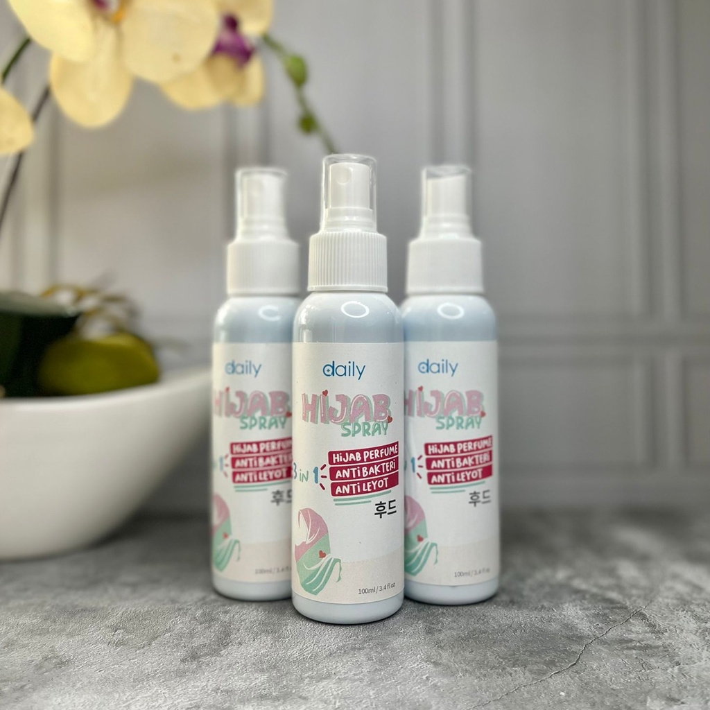 SPRAY HIJAB DAILY -  SPRAY UNTUK JILBAB ORIGINAL - JILBAB TEGAK DAN RAPI TEGAK  SEPANJANG HARI