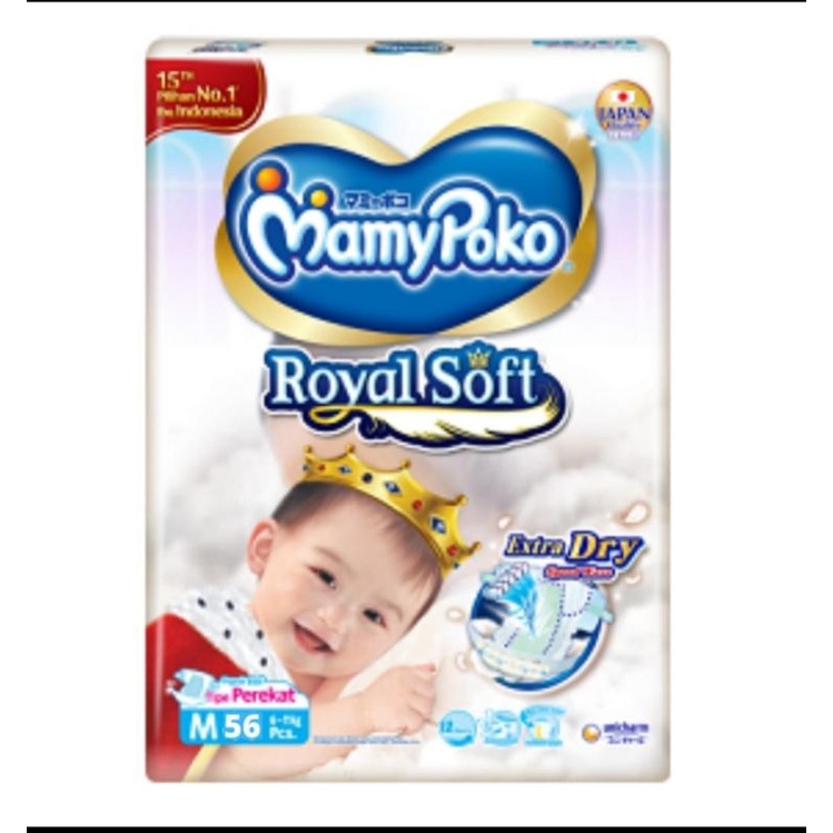 PAMPERS MAMYPOKO ROYAL SOFT M56 PEREKAT. TERMURAH