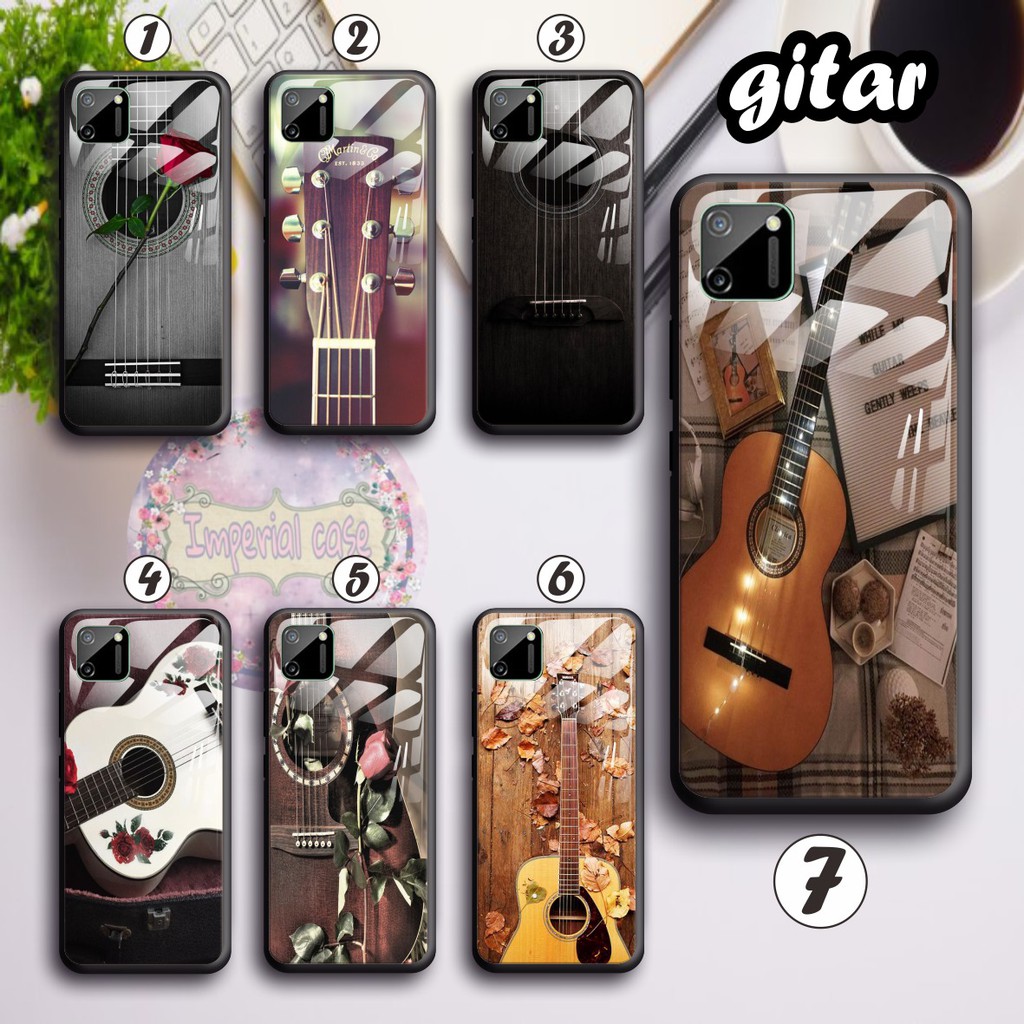 back case glass GITAR oppo vivo samsung iphone realme all type IC1227