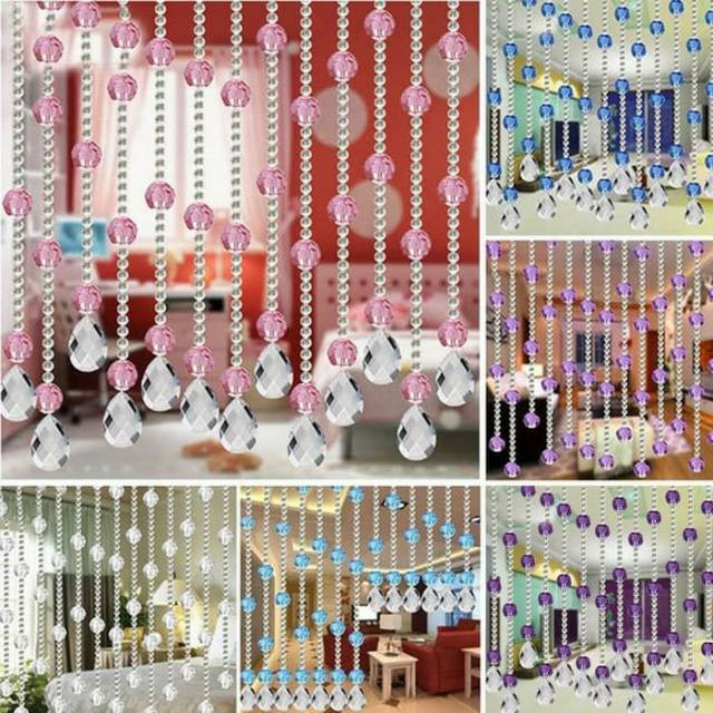 Tirai rumba manik manik kristal untuk dekorasi rumah