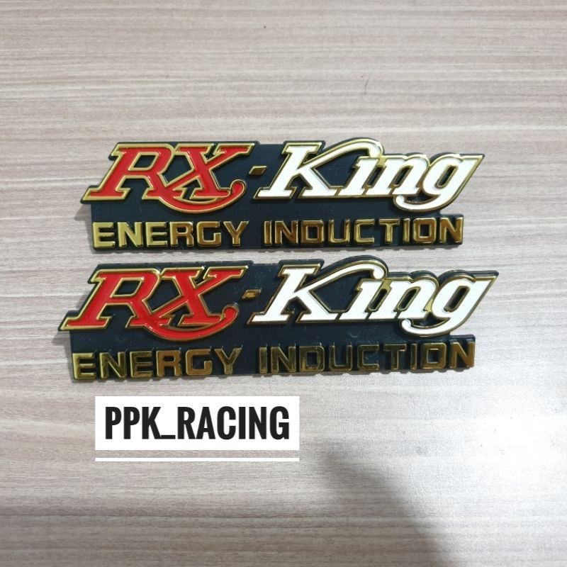 Sepasang Logo Emblem Yamaha RX King &amp; Logo Emblem Box Aki Rx King Set