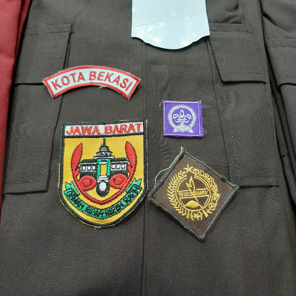 Badge Bordir Pramuka Bekasi dan Jakarta Timur Untuk Pria dan Wanita