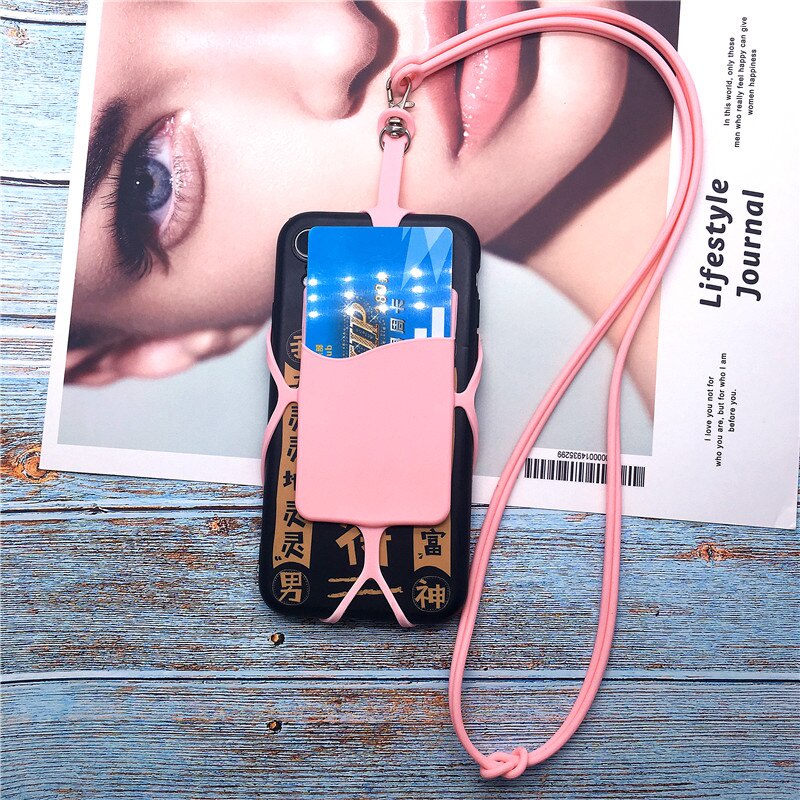 Tali lanyard Holder Case Handphone Universal Bahan Silikon