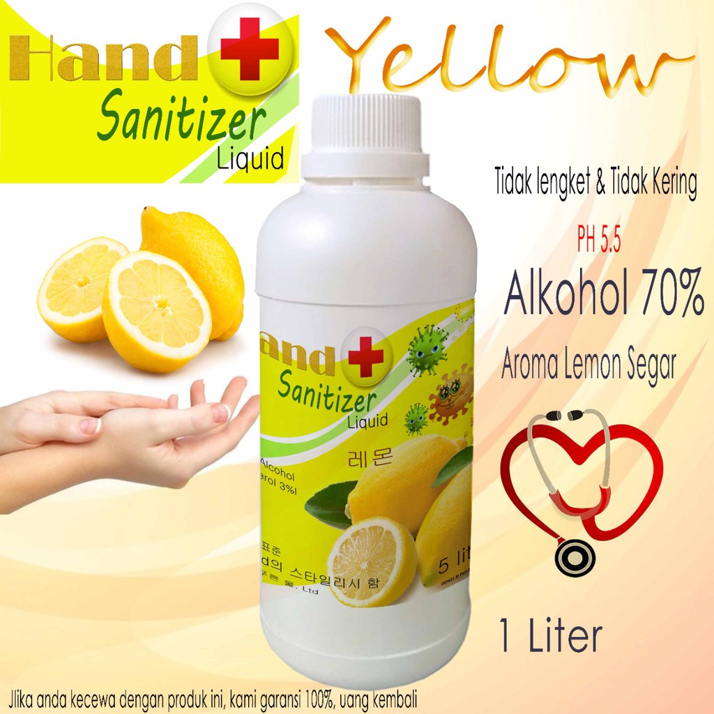 hand sanitizer gel | hand sanitizer 1 liter | hand sanitizer 500ml varian lemon(OC)