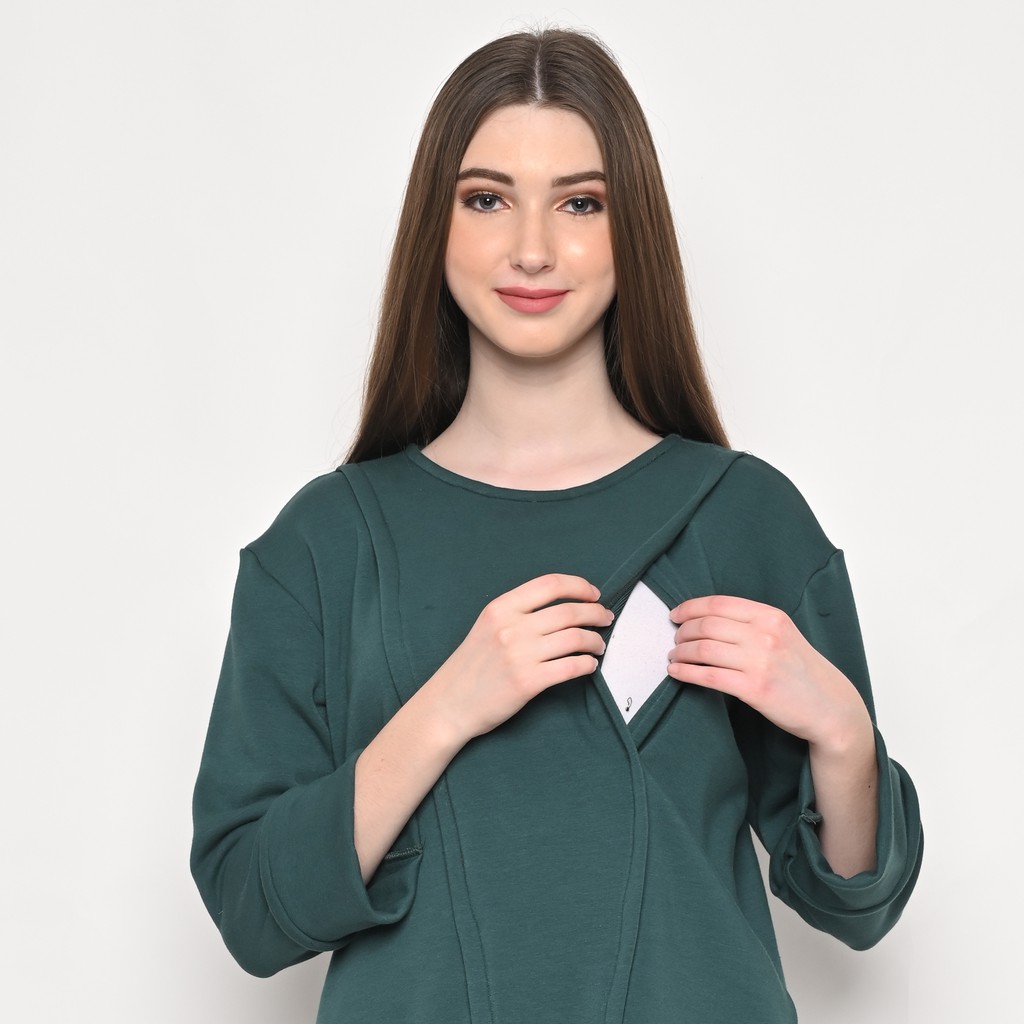 

MONOMOM Magica Green - Baju Menyusui Nursing Wear Stylish Premium Stylish Premium