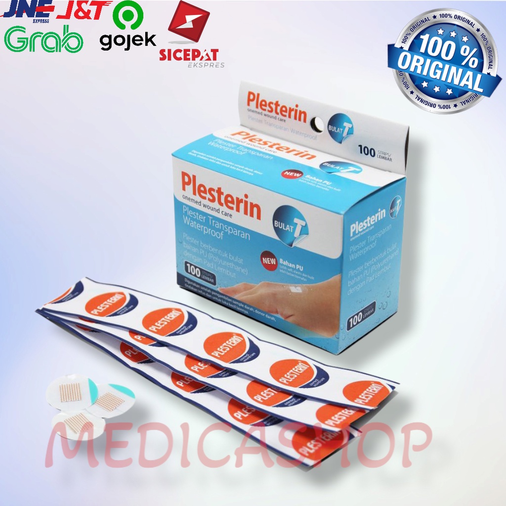 Plesterin Bulat PE Transparan Anti Air OneMed box isi 200pcs