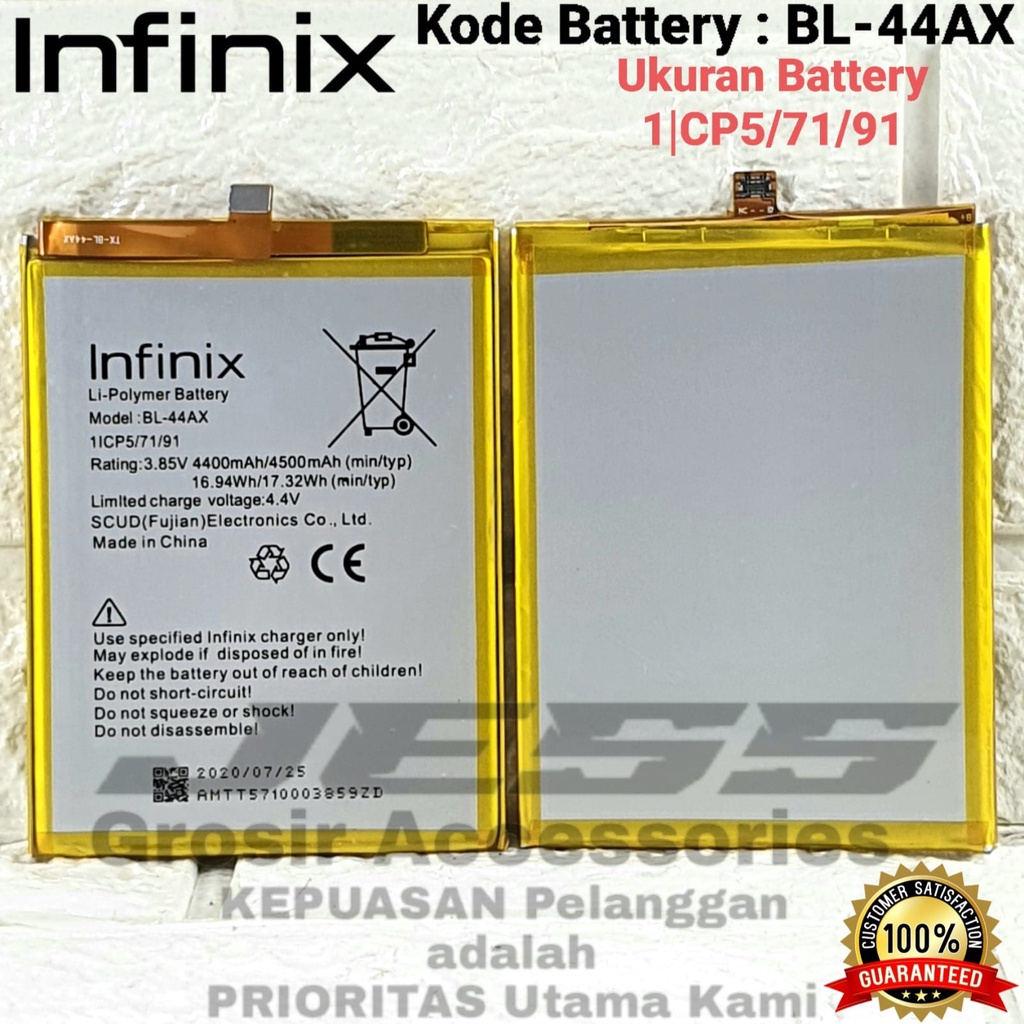 Baterai Battery Original Infinix BL-44AX BL44AX For Hp INFINIX NOTE 4 PRO - X571