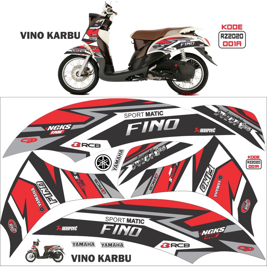 striping fino karbu / decal fino karbu / variasi fino karbu