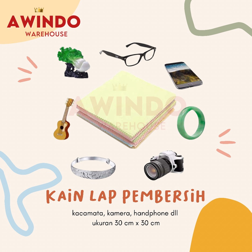 KAIN LAP KACAMATA - Kain Lap Pembersih Lensa Kacamata Hp Laptop Kamera