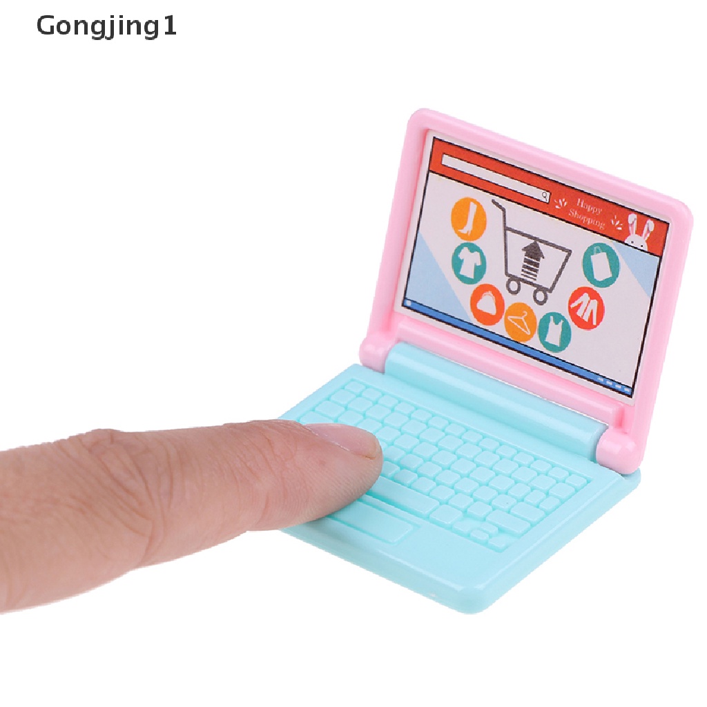 Gongjing1 Miniatur Lampu Komputerlaptop Untuk Aksesoris Rumah Boneka