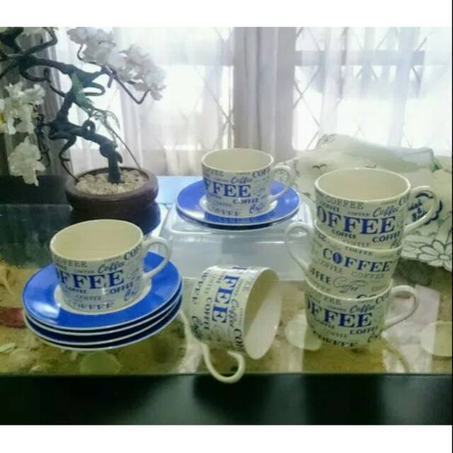  Cangkir  Kopi  Latte Latte Coffee Cup Source Set KOPIN 