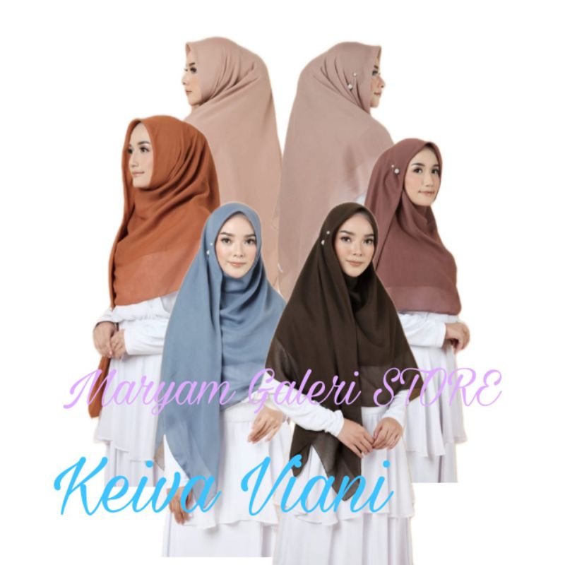 ELZATTA Krudung Segi empat Polos Syari KEIVA VIANI (140Cm X 140Cm)