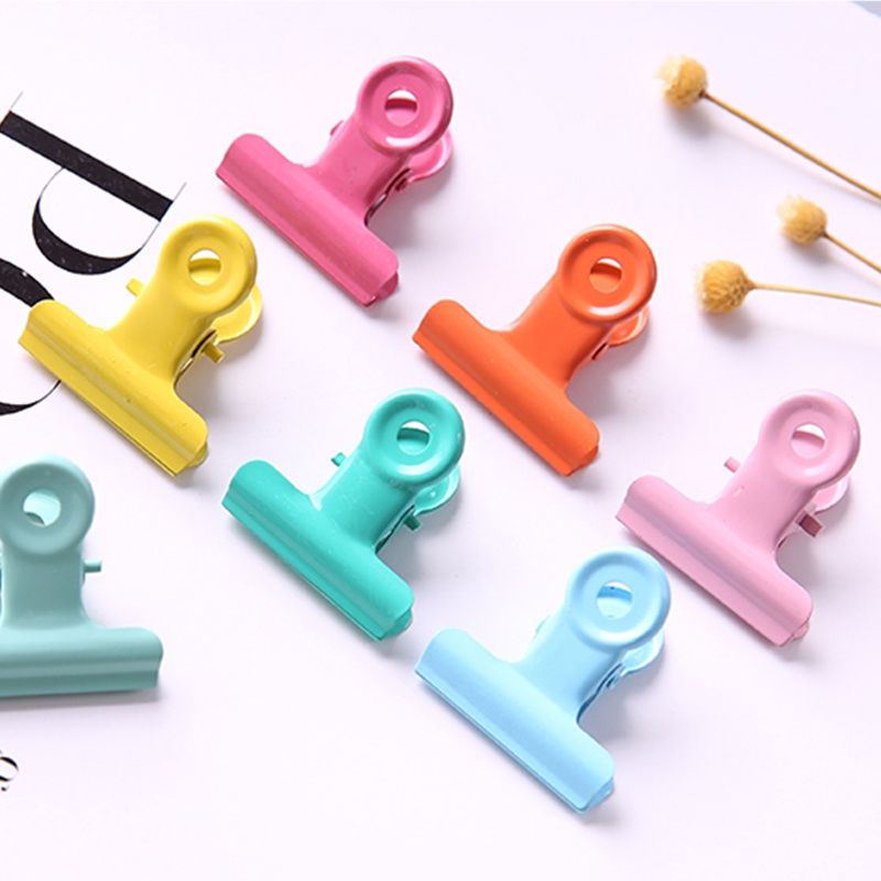 

Klip Kertas/Penjepit Kertas/Memo Colourful/Warna Warni/Warna Pastel Model Retro 3cm [Metal Clip Colored Note Clip for School/Offices Supplies]