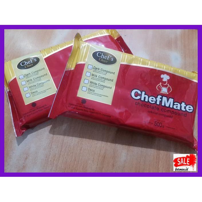 

SAKMACOKLAT- CHEFMATE DARK CHOCOLATE COMPOUND 500GR / COKLAT DCC -MAKANAN-MINUMAN.