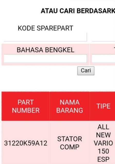 spul spol vario 150 - stator comp vario 150 - SENSOR CKP vario 150 set 31220-K59-A11 asli AHM