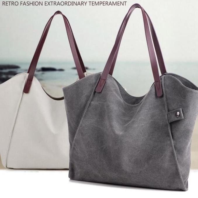 Tas Selempang Wanita Bahan Kanvas Premium super elegant dan Nyaman - Putih