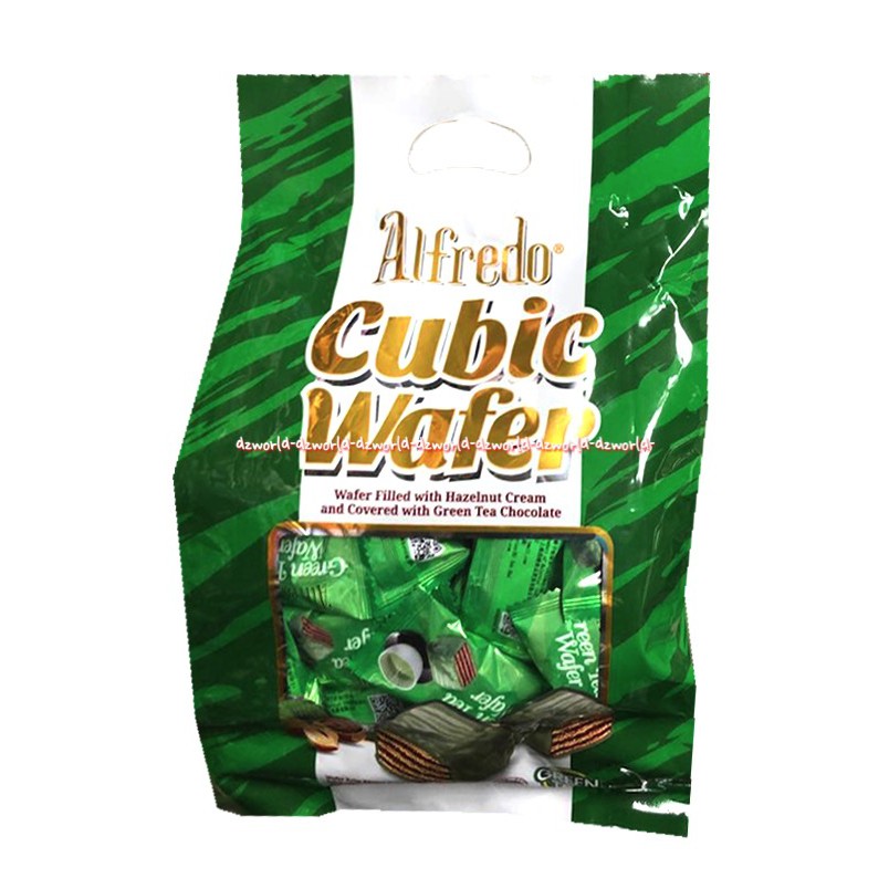 Alfredo Cubic Wafer 270gr Snack Wafer Isi Coklat Kacang Hazelnut Alvredo Green Tea Alfeddo Waffer isi Teh Hijau Greentea Alfreddo