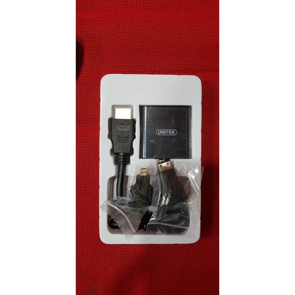 Konverter Unitek Micro Hdmi to Vga - Unitek Y6355 -  Hdmi Micro Mini to VGA