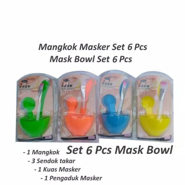 Mask bowl set - Mangkok Masker 6 pcs