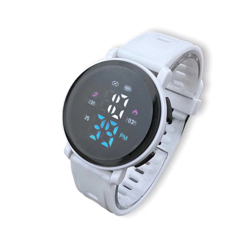 WBS JAM TANGAN WANITA PRIA DIGITAL RUBBER BULAT LED WATCH GROSIR ORIGINAL M150 HIGH QUALITY JF088-8