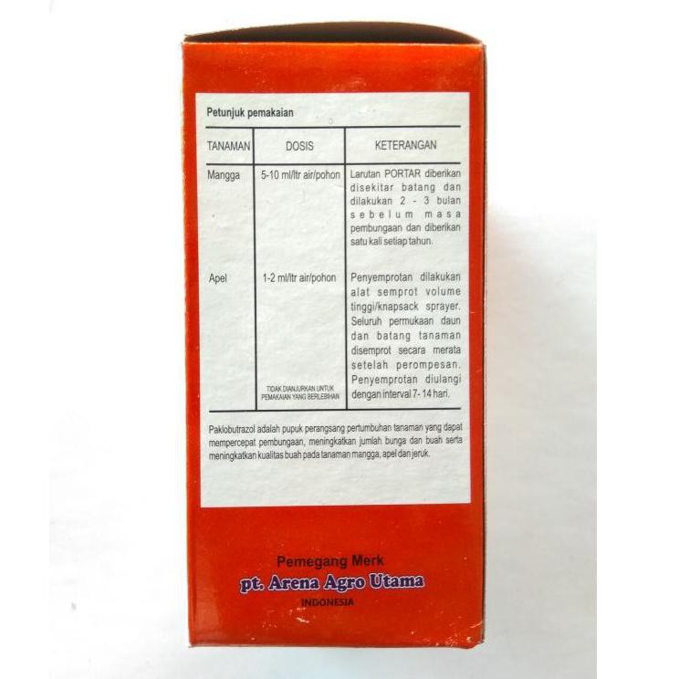Tetap Trendϟ PORTAR 250SC 100ml. Paclobutrazol, ZPT perangsang bunga & buah durian,mangga,kelengkeng
