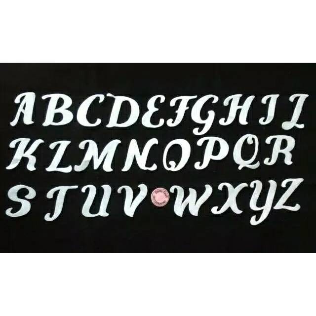 Pola Aplikasi Jahit Pola Bros Huruf dan Angka Kain Kapas