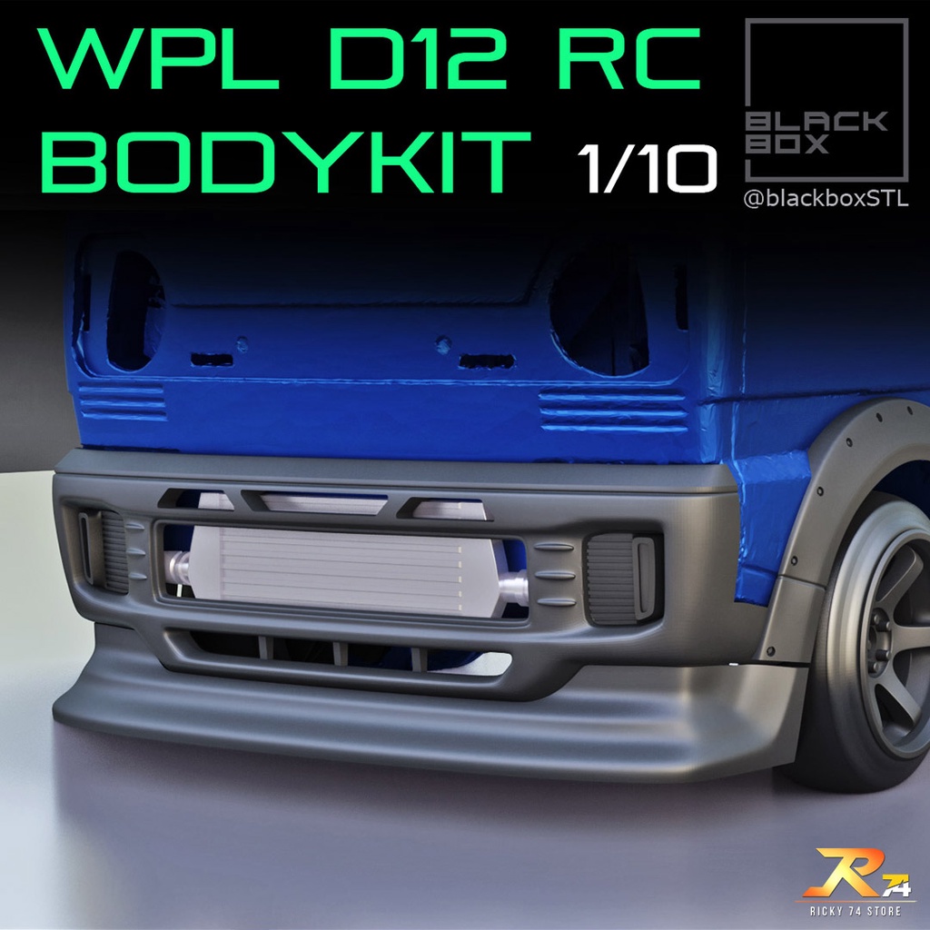 WPL D12 Body Kit B004 by Blackbox Design - RC Drift 3D Print WPL D12