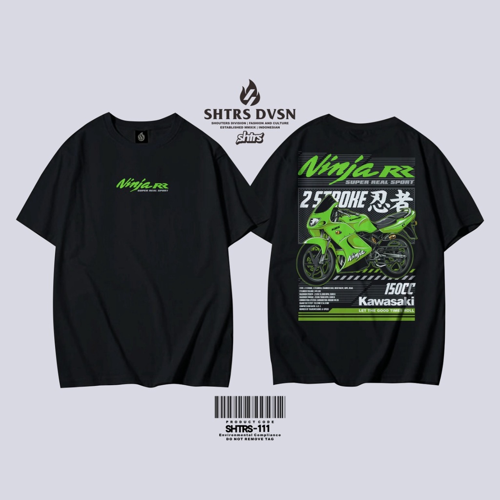 Kaos KAWASAKI NINJA INDONESIA Kaos NINJA RR 2 TAK Baju NINJA SS