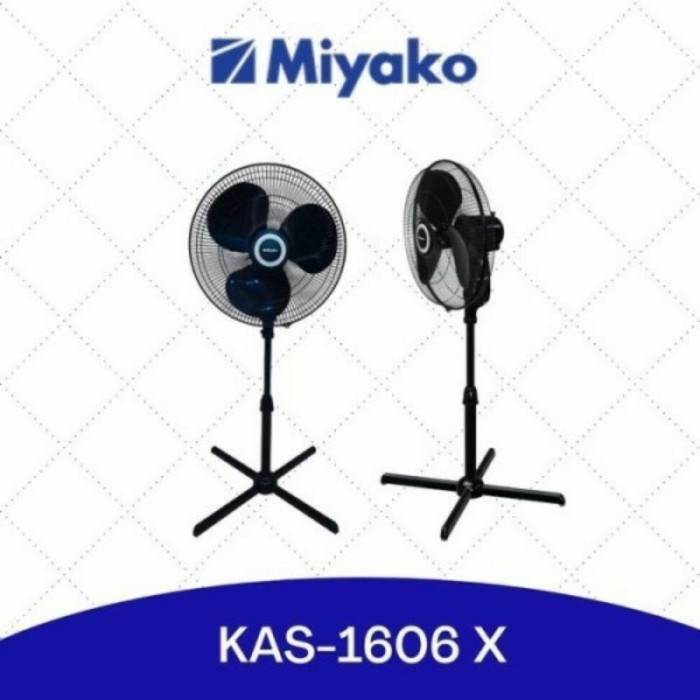 Miyako Stand Fan Kipas Angin Berdiri 16 Inch KAS 1606 X 1606X KAS160X Jaring Besi