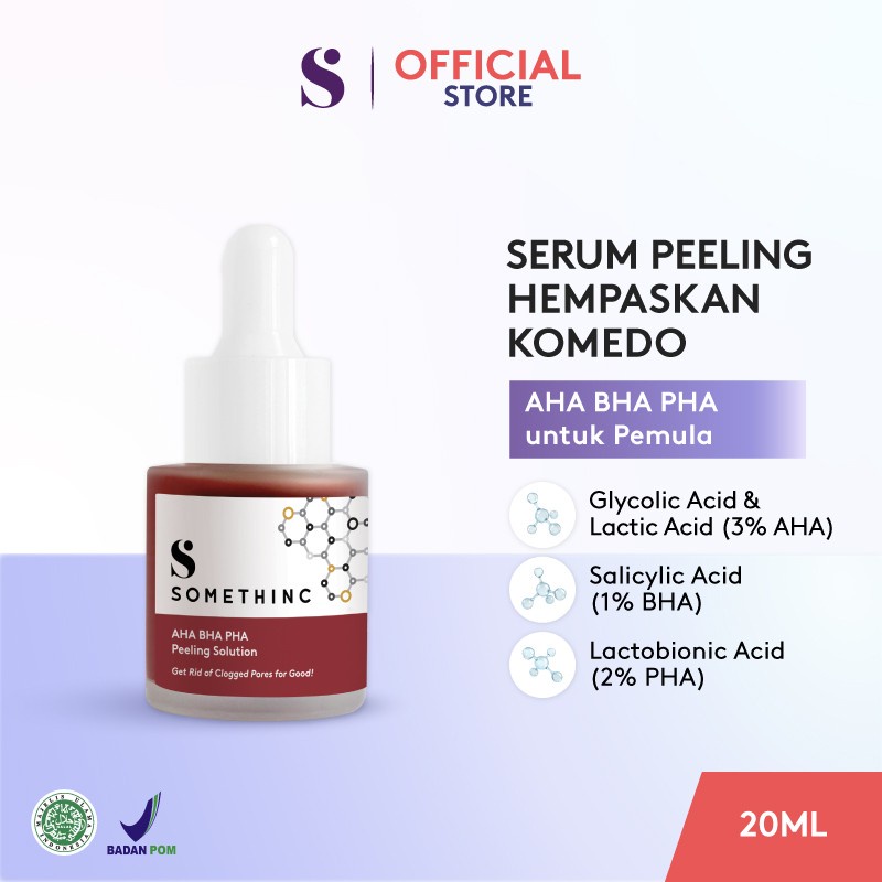 SOMETHINC AHA BHA PHA Peeling Solution Serum Peel Exfoliant Chemical Exfoliator Pengelupas AHABHAPHA