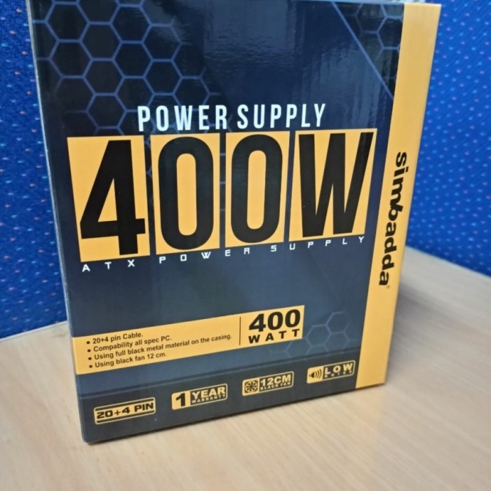 POWER SUPPLY SIMBADDA 400W / PSU PC KOMPUTER 400 WATT - GARANSI RESMI