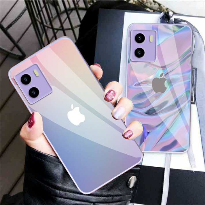 (SW) Softcase Kaca Ungu/Lilack Vivo Y15s Y21 Y21S Y33S Y20 Y12S Y20S Y30 Y30i Y50 Y12 Y15 Y17 softca