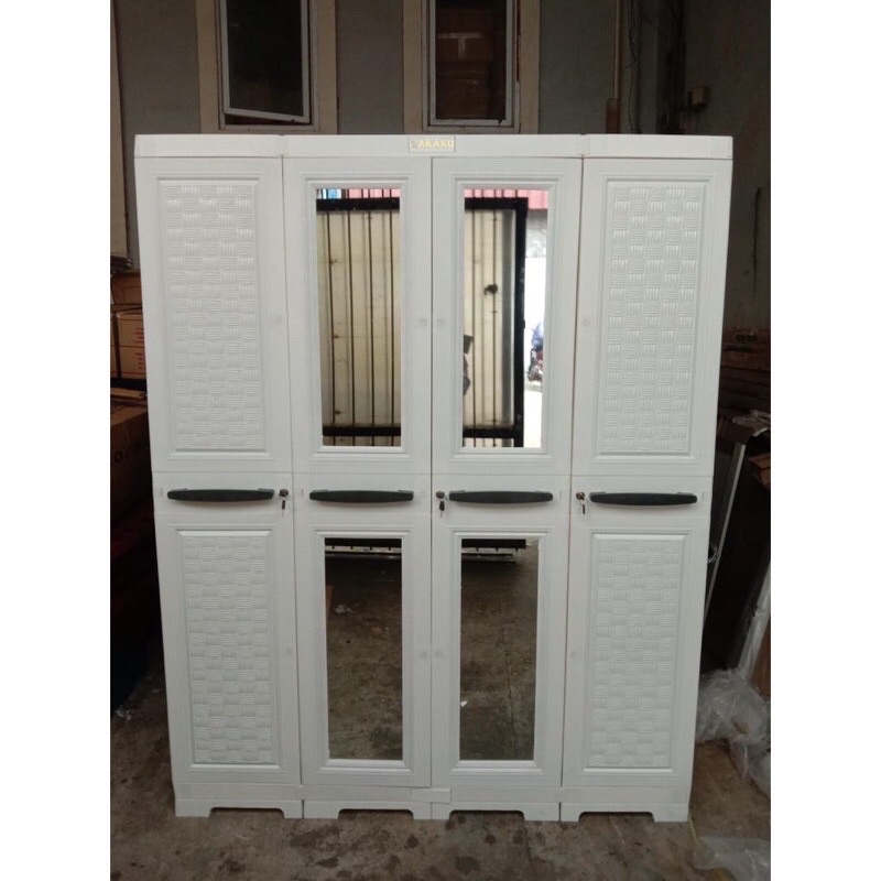 LEMARI PLASTIK 4 PINTU GANTUNG KUNCI AKAKO MODERN