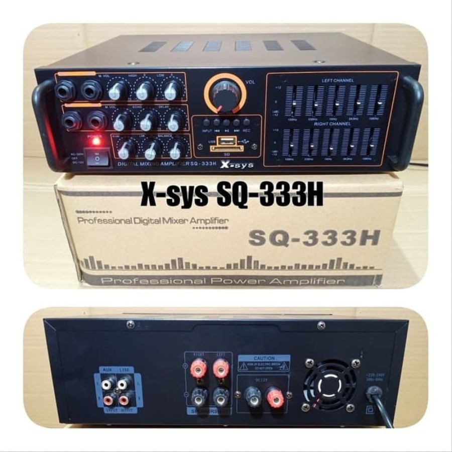 Ampli x sys 555h power amplifier karaoke audio sistem mixer sound syst