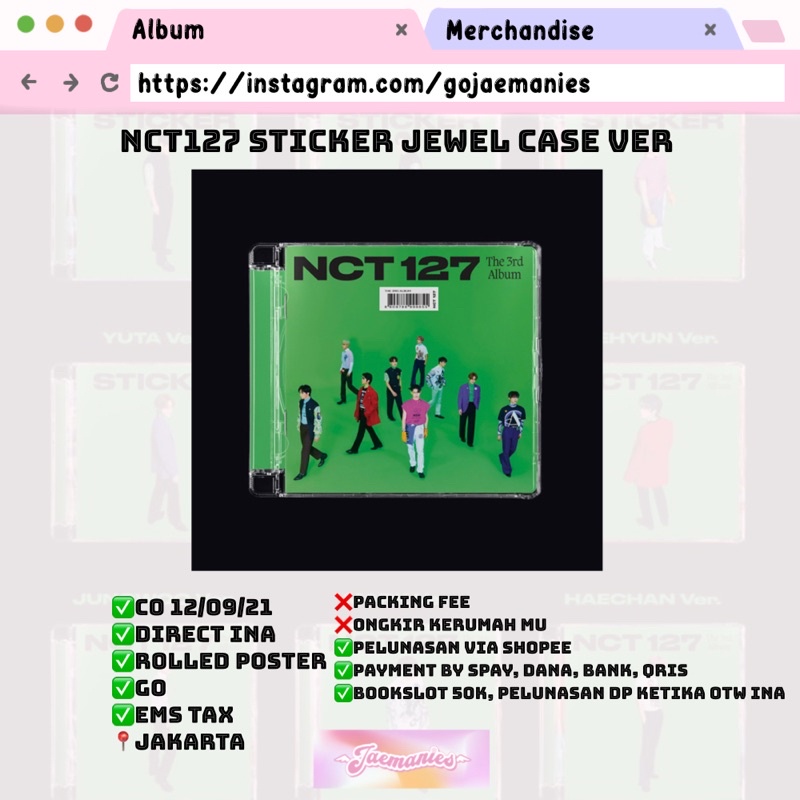 PO NCT127 Sticker Jewel case Ver