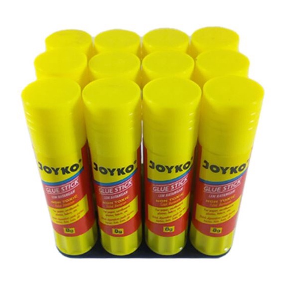 

HenJO (12 pcs) LEM GLUE STICK JOYKO 8 GRAM /LEM STIK KERTAS 8 GR