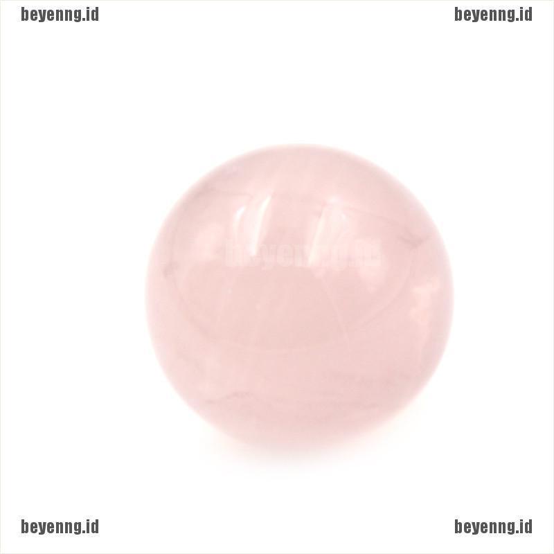 Bey 1pc Bola Kristal Kuarsa Alami Warna Pink Mawar 20mm Untuk Penyembuhan