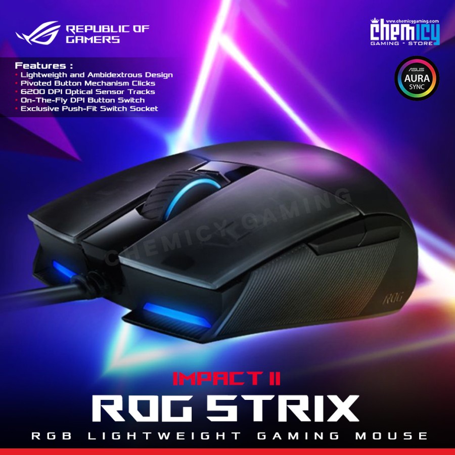 Asus ROG Strix Impact II RGB Lightweight Gaming Mouse