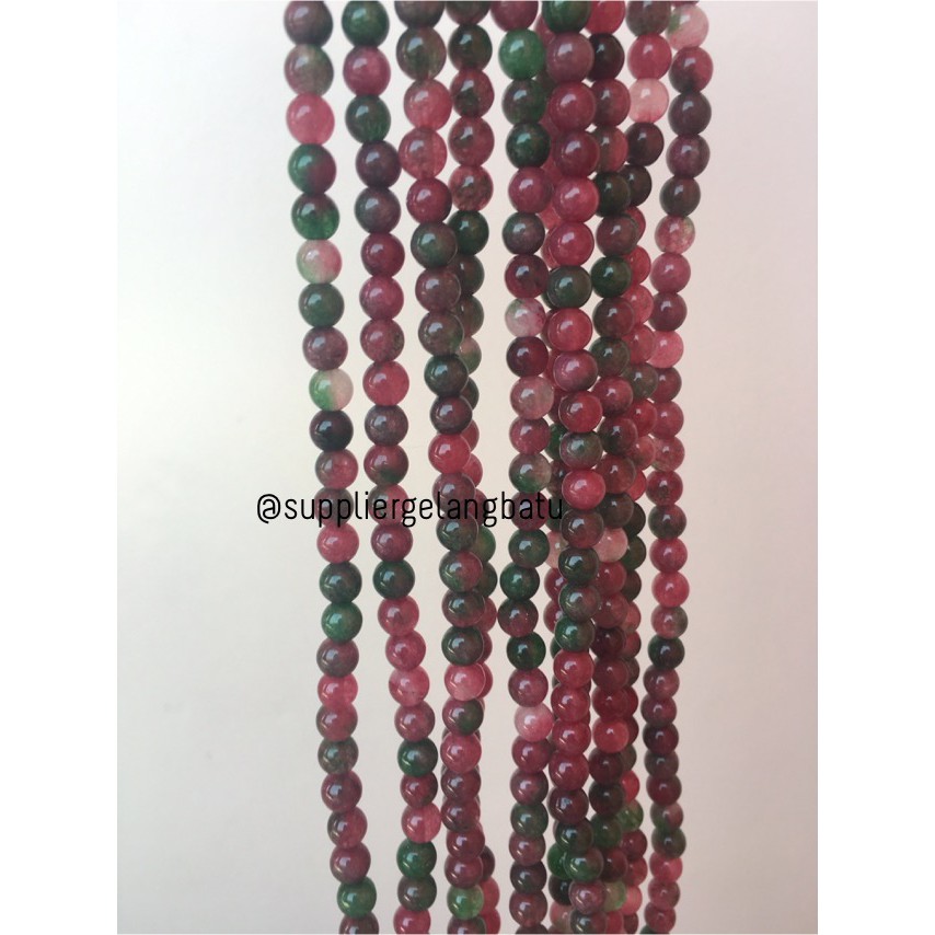 bahan gelang kalung batu 6mm tanzania kilap garnet ruby tanzanite akik Aksesoris Fashion bahan craft