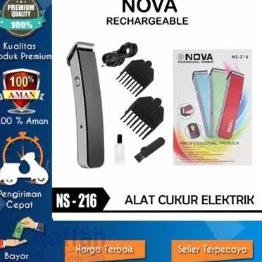 Alat Cukur Nova NS 216 - Alat Cukur Rambut Rechargeable - Alat Cukur